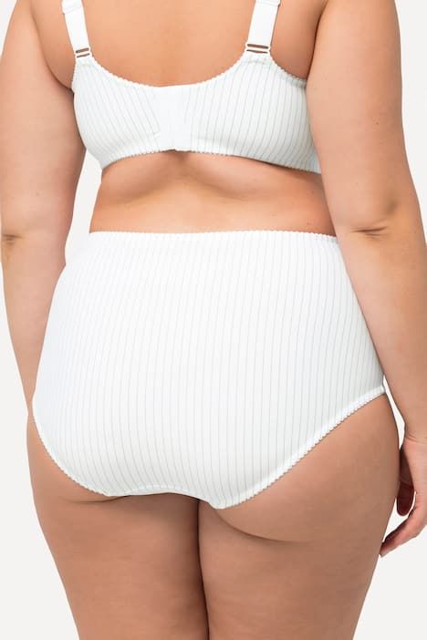 Lot de 2 culottes midi, fines rayures, modèle moyennement échancré