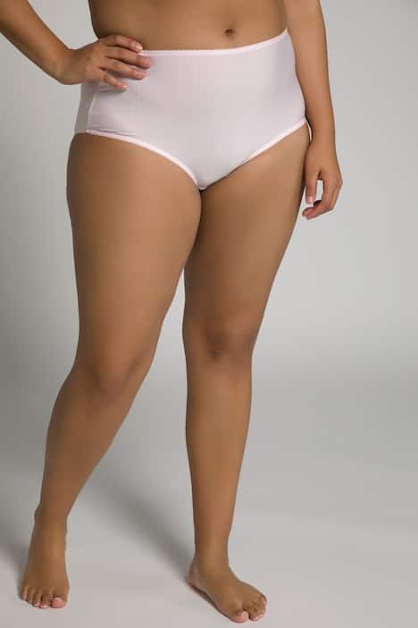 Lot de 2 culottes midi, fines rayures, modèle moyennement échancré