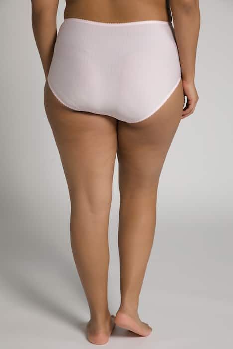 Lot de 2 culottes midi, fines rayures, modèle moyennement échancré