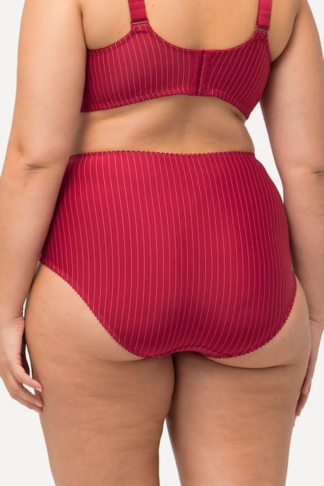 Lot de 2 culottes midi, fines rayures, modèle moyennement échancré