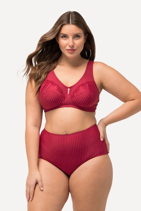 Lot de 2 culottes midi, fines rayures, modèle moyennement échancré