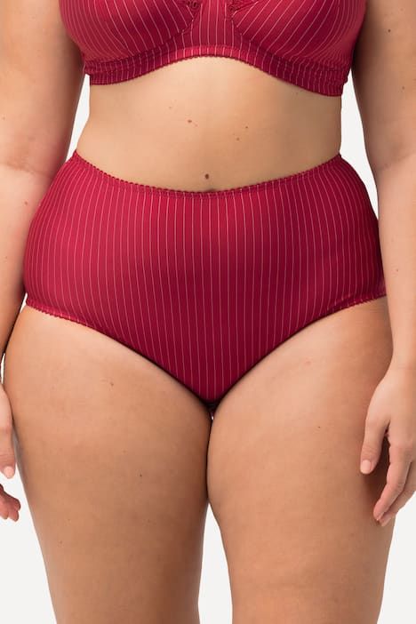 Lot de 2 culottes midi, fines rayures, modèle moyennement échancré