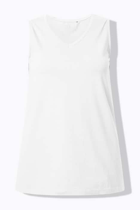 Débardeur à col V, coupe évasée et bretelles larges