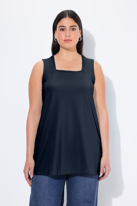 Top long Classic à décolleté carré, sans manches