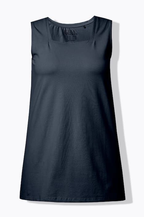 Top long Classic à décolleté carré, sans manches