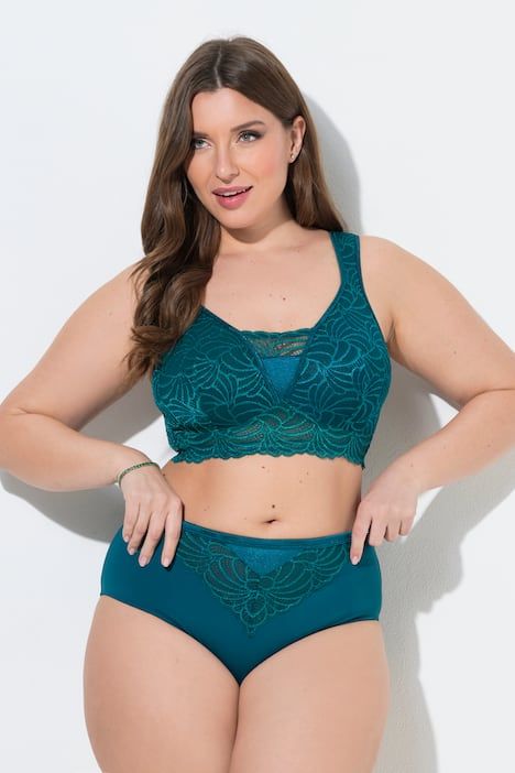 Culotte maxi en microfibres, avec dentelle