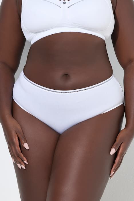 Culottes, lot de 5, bordure en dentelle au crochet au niveau de la ceinture