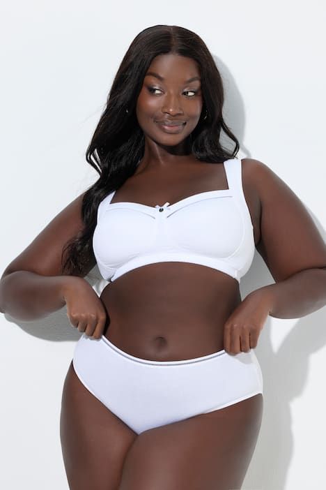 Culottes, lot de 5, bordure en dentelle au crochet au niveau de la ceinture