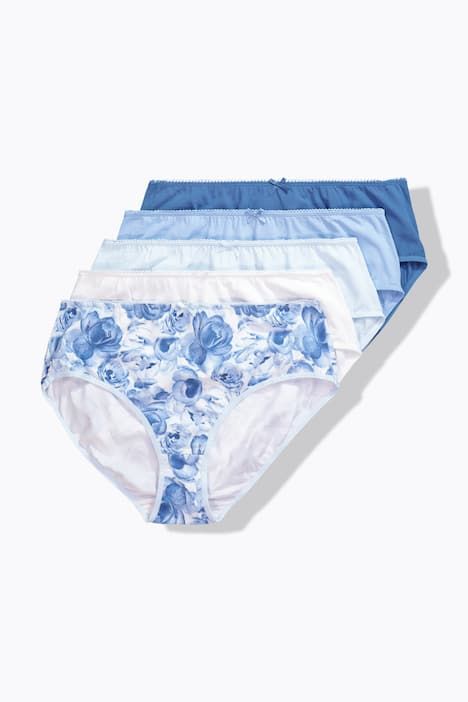 Lot de 5 culottes midi, roses/couleurs unies