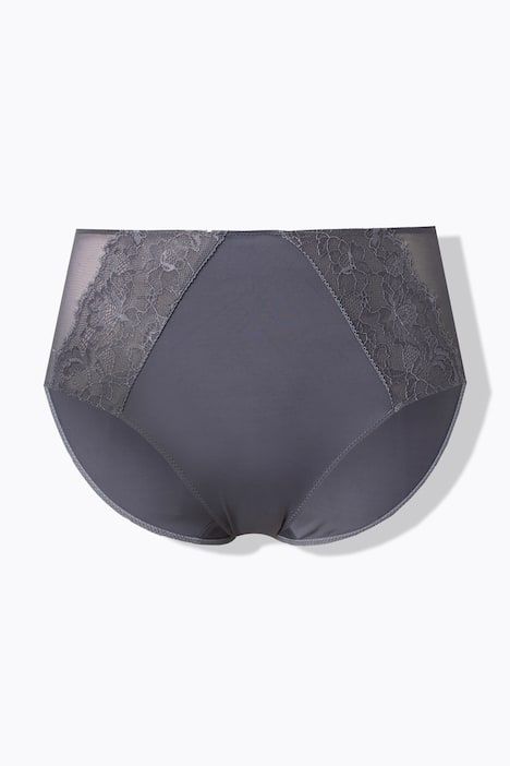 Culotte midi avec empiècement en dentelle, liseré fantaisie