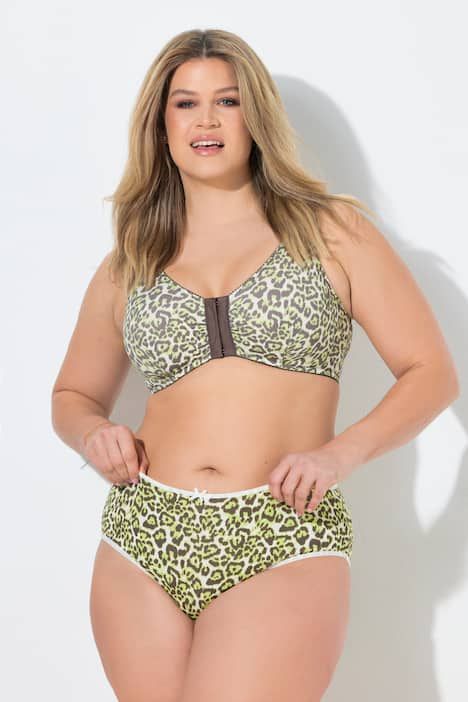 Culottes midi, lot de 5, motif léopard coloré/uni