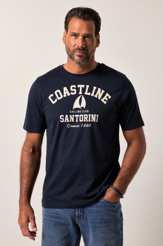 T-shirt JP 1880 à manches courtes, col rond et imprimé - jusqu'au 8 XL