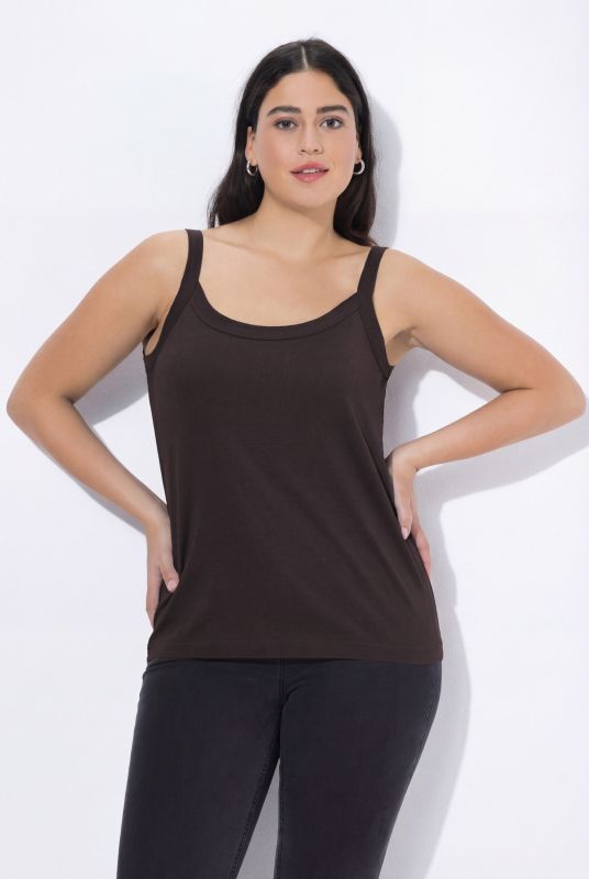 Débardeur à fines bretelles et décolleté rond, en modal mélangé