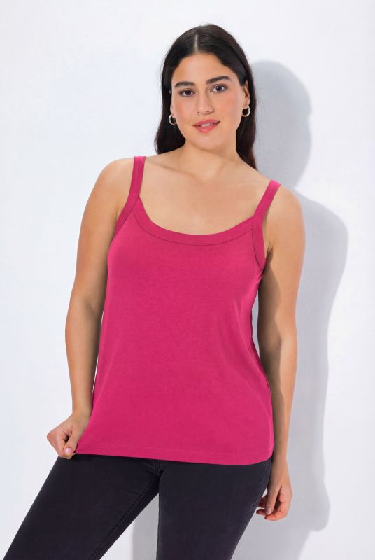 Débardeur à fines bretelles et décolleté rond, en modal mélangé