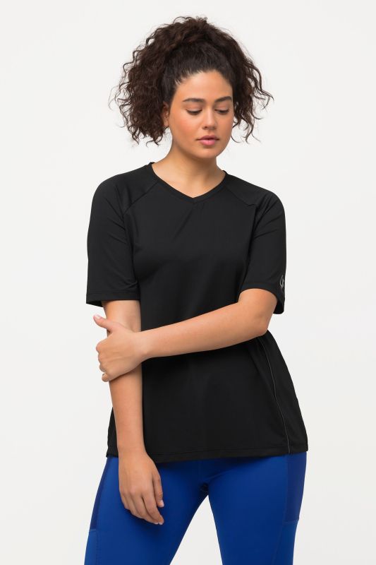 T-shirt, protection UV 50+. Col en V et manches courtes