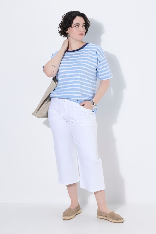 Jupe-culotte en jean Mary, jambe large et ceinture confortable