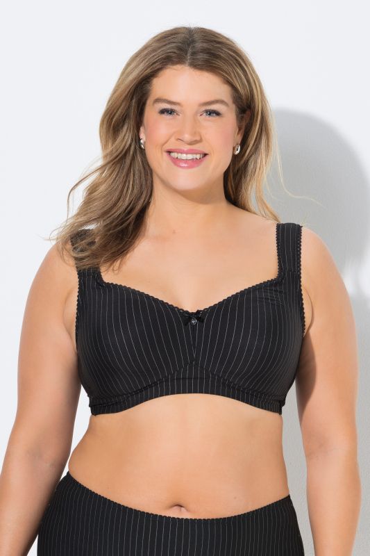 Soutien-gorge souple sans armatures, fines rayures - bonnet B-E