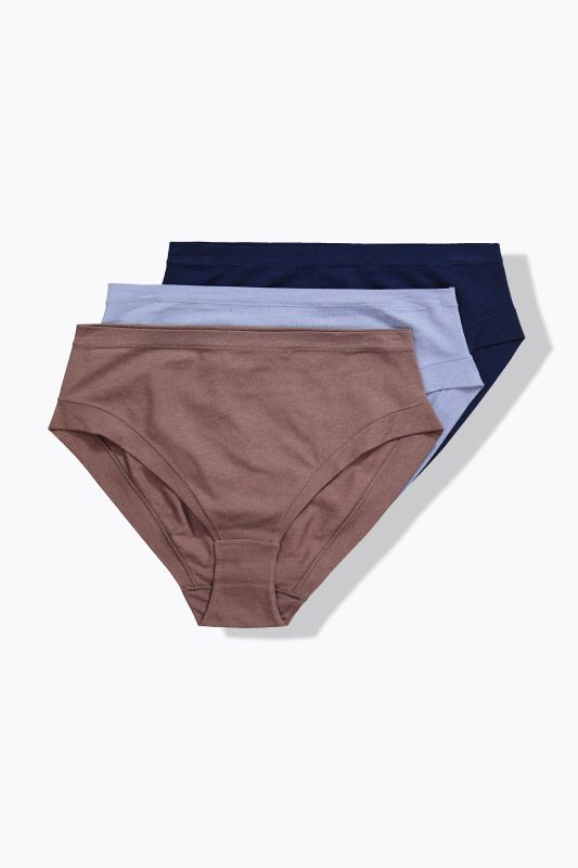Lot de 3 slips midi, matière ultra-douce