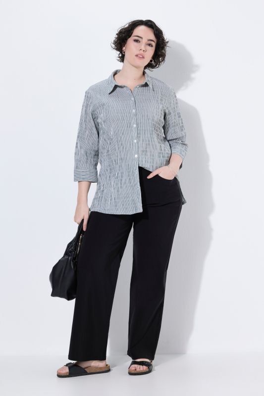 Pantalon Mary en bengaline extensible, jambe étroite, taille élastique