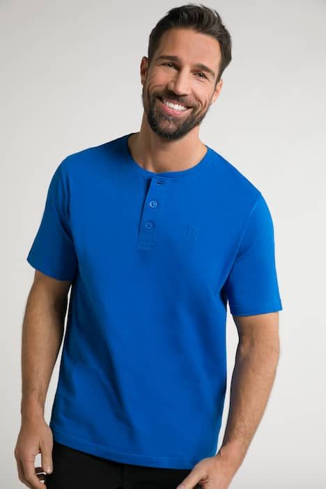 Henley collection Basic, col rond et patte de boutonnage, lot de 2 - jusqu’au 8XL