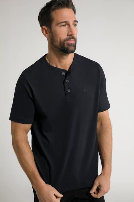 Henley collection Basic, col rond et patte de boutonnage, lot de 2 - jusqu’au 8XL