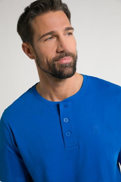 Henley collection Basic, col rond et patte de boutonnage, lot de 2 - jusqu’au 8XL