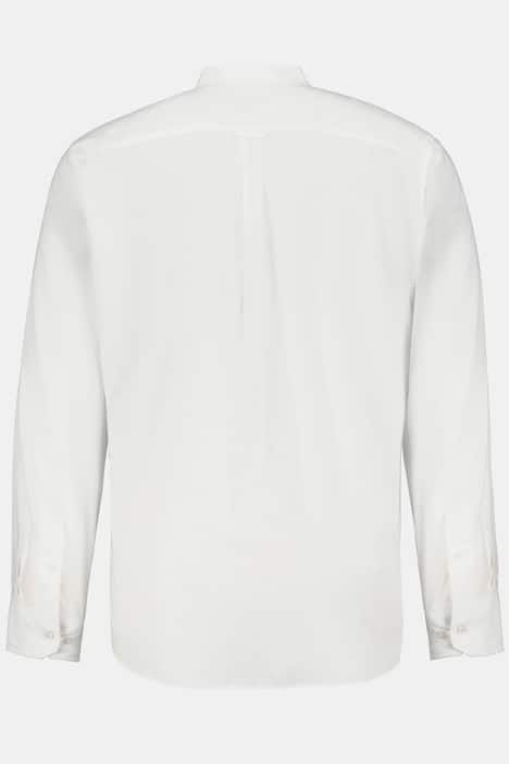 Chemise en lin mélangé JP 1880, manches longues et col officier, coupe Modern Fit - jusqu'au 8 XL