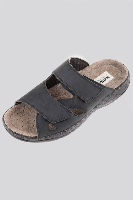 Mules homme Jomos, cuir et brides velcro - jusqu'au 50