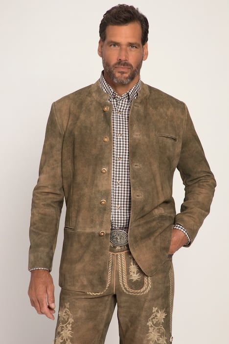Janker (veste traditionnelle bavaroise), en cuir suédé de chèvre - jusqu'au 72