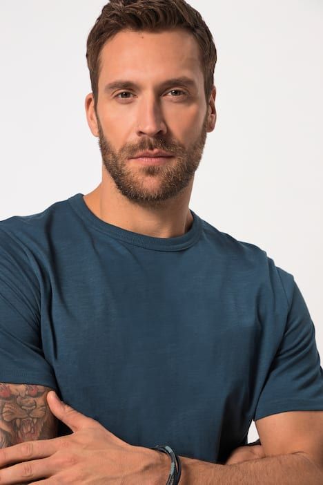 T-shirt JP AWARE à manches courtes, motif brodé, coton bio certifié GOTS