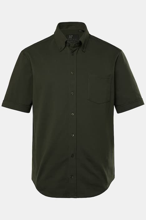 Chemise en maille piquée JP1880 coupe Modern, avec technologie FLEXNAMIC®, manches courtes et col à pointes boutonnées