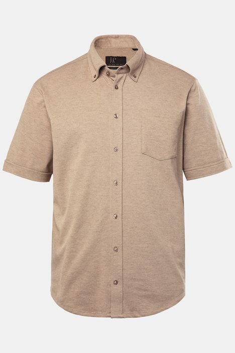 Chemise en maille piquée JP1880 coupe Modern, avec technologie FLEXNAMIC®, manches courtes et col à pointes boutonnées