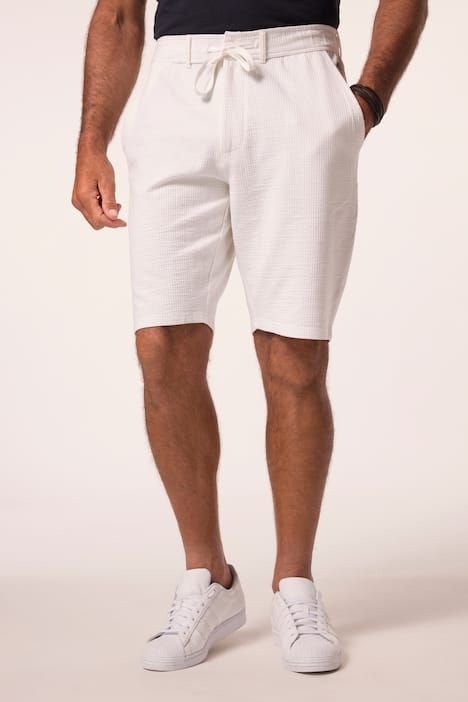 Bermuda JP 1880 en seersucker, bouton et fermeture zippée, 4 poches - jusqu'au 8 XL