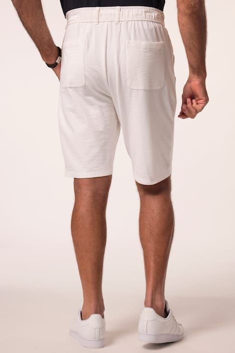 Bermuda JP 1880 en seersucker, bouton et fermeture zippée, 4 poches - jusqu'au 8 XL