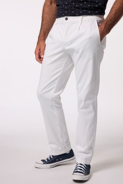 Pantalon chino FLEXNAMIC®, taille élastique et pinces, coupe Straight Fit tendance