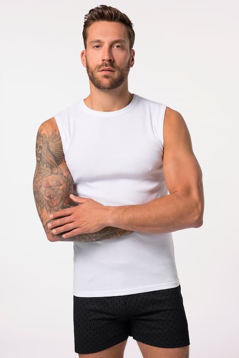 Maillot de corps en jersey côtelé, avec larges bretelles - jusqu'au 8 XL