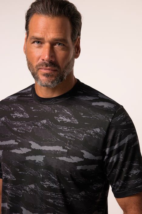 T-shirt technique JAY-PI spécial tennis, imprimé graphique, manches courtes et séchage QuickDry - jusqu'au 7 XL