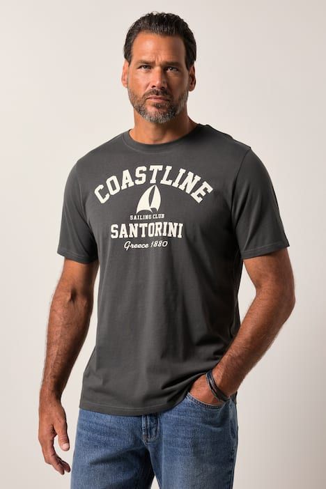 T-shirt JP 1880 à manches courtes, col rond et imprimé - jusqu'au 8 XL