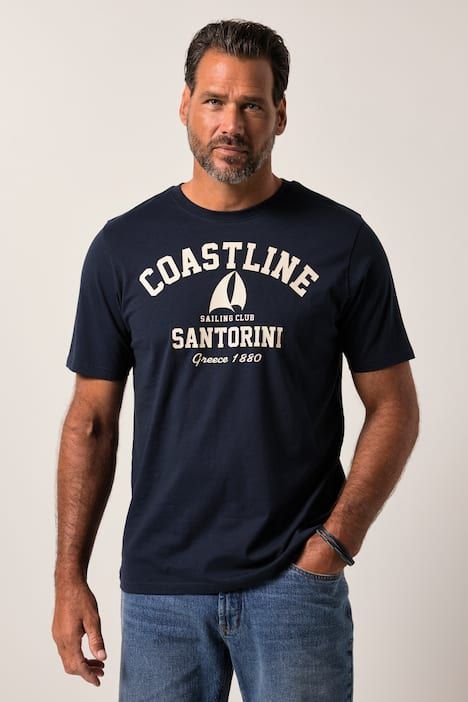 T-shirt JP 1880 à manches courtes, col rond et imprimé - jusqu'au 8 XL