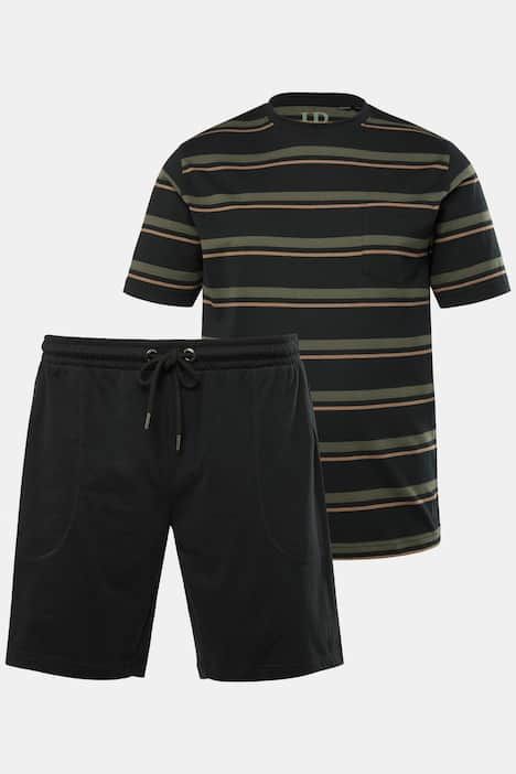 Pyjama JP 1880, deux pièces (T-shirt rayé et short). Collection Homewear - jusqu'au 8 XL