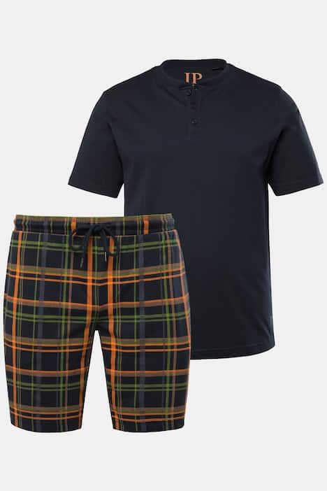 Pyjama JP 1880, collection Homewear, 2 pièces (T-shirt Henley + short) - jusqu'au 8 XL