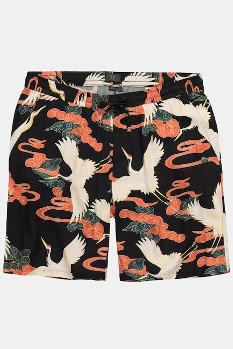 Bermuda JP 1880 en viscose, imprimé all-over, coupe Relaxed Fit - jusqu'au 8 XL