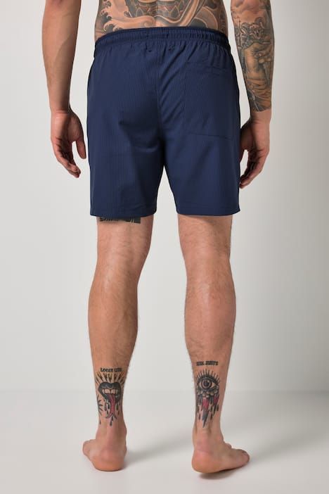 Short de bain JAY-PI en tissu seersucker texturé, collection Beachwear, séchage rapide QuickDry et taille élastique - jusqu'au 8 XL