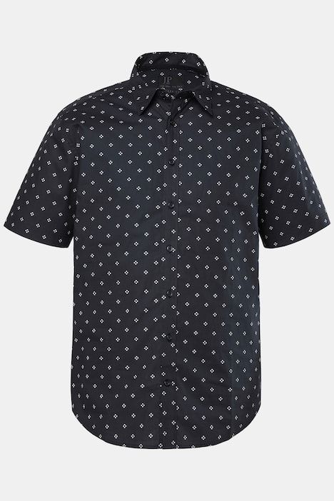 Chemise JP 1880 imprimé all-over, manches courtes et col kent, coupe Modern Fit - jusqu'au 8 XL