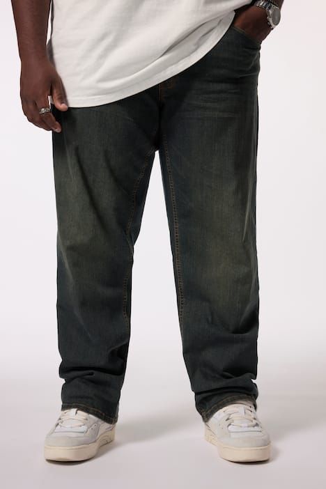 Jean ventre confort 5 poches STHUGE, Dirty Denim, coupe Baggy Fit - jusqu'au 74