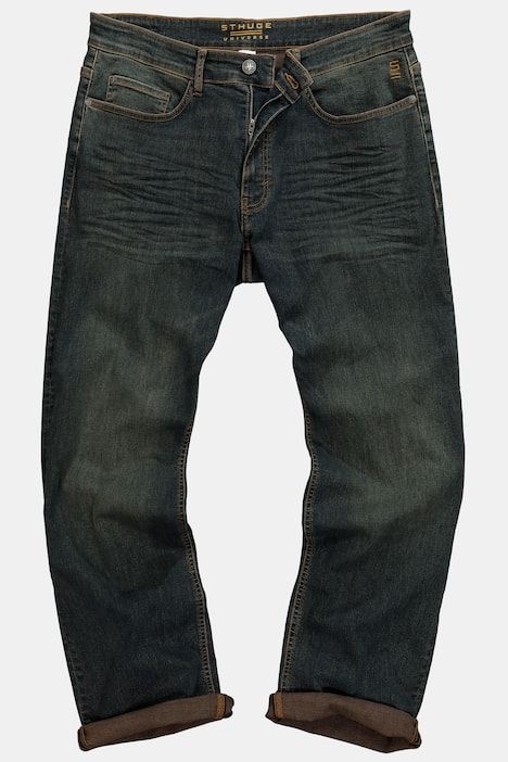 Jean ventre confort 5 poches STHUGE, Dirty Denim, coupe Baggy Fit - jusqu'au 74