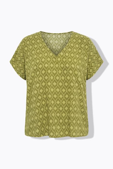 Blouse oversize, motif losanges