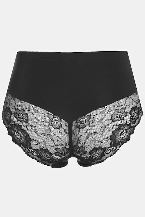 Culotte gainante avec dentelle transparente, matière stretch confortable