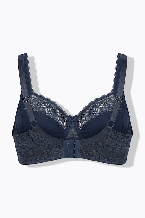 Soutien-gorge à armatures, dentelle florale, entièrement confectionné en dentelle, bonnet C-E