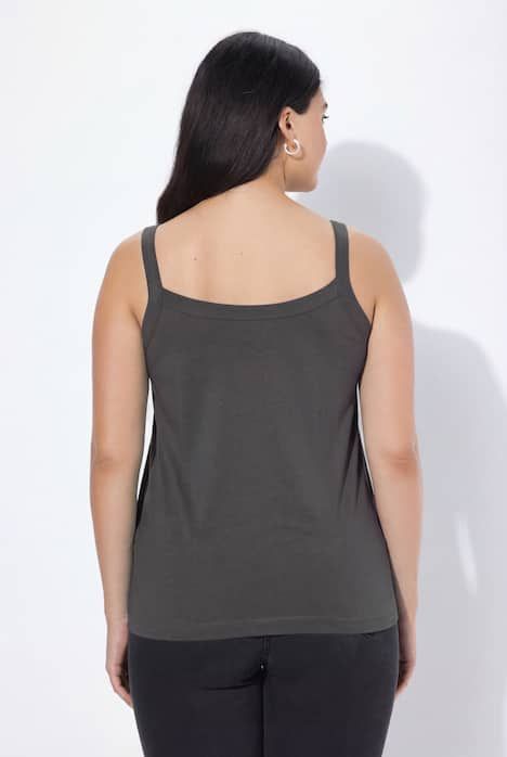 Débardeur à fines bretelles et décolleté rond, en modal mélangé